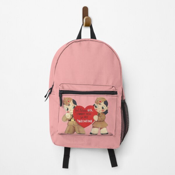 Item preview, Vintage Army Couple Cartoon Valentine’s Greeting designed and sold by Bellathewilde.