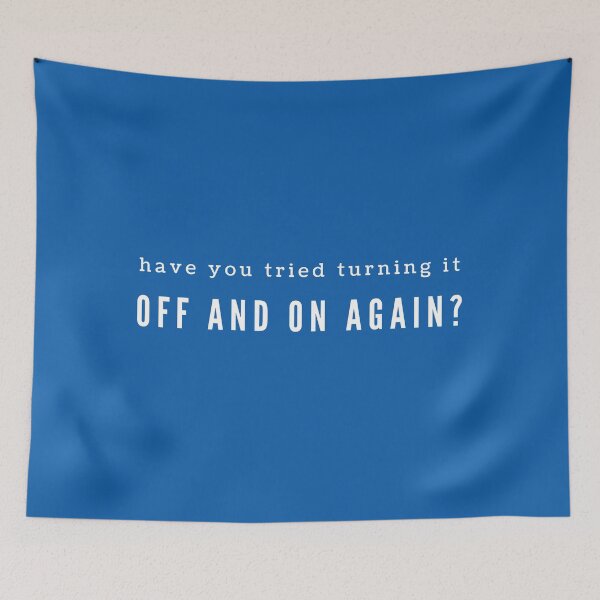 Item preview, off and on again computer humor text design designed and sold by aurorassadprose.