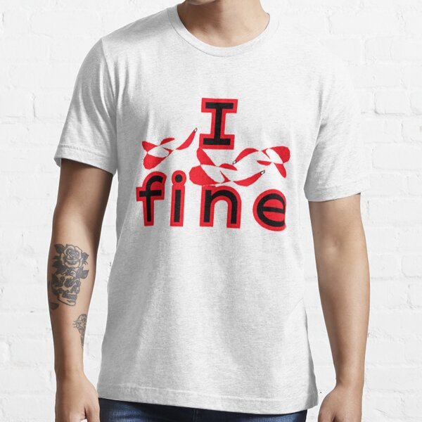 I fine t-shirt - it's fine I'm fine everything is fine Christmas lights t-shirt Essential T-Shirt