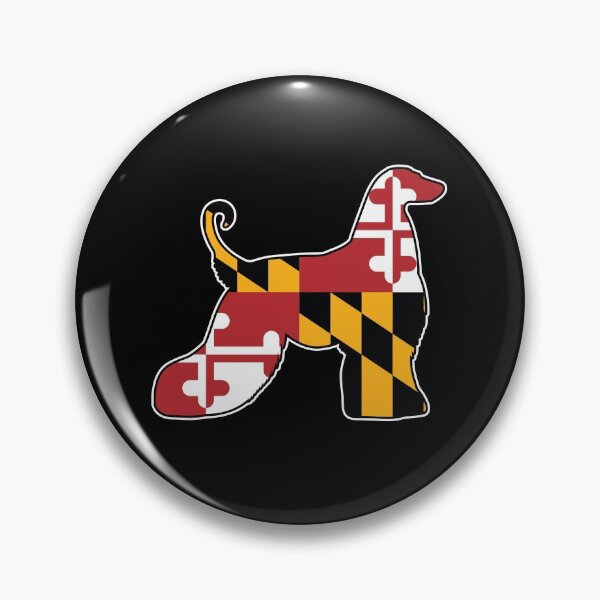 Item preview, Maryland Flag Afghan Hound for Afghan Hound Owners, Breeders, and more designed and sold by MarylandStyle.