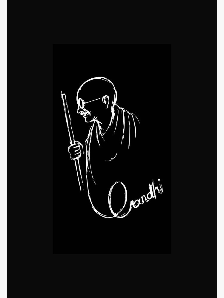 Mahatma Gandhi Drawing by Shivkumar Menon  Pixels