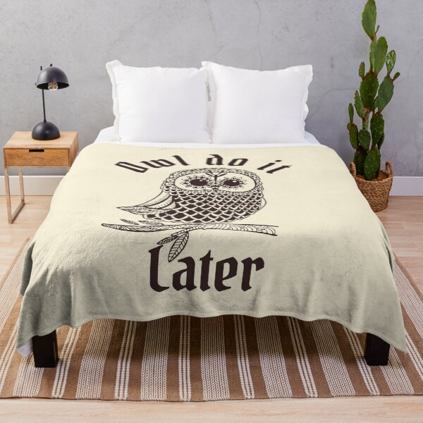 Item preview, Owl do it later designed and sold by Nyanko-Sempai.