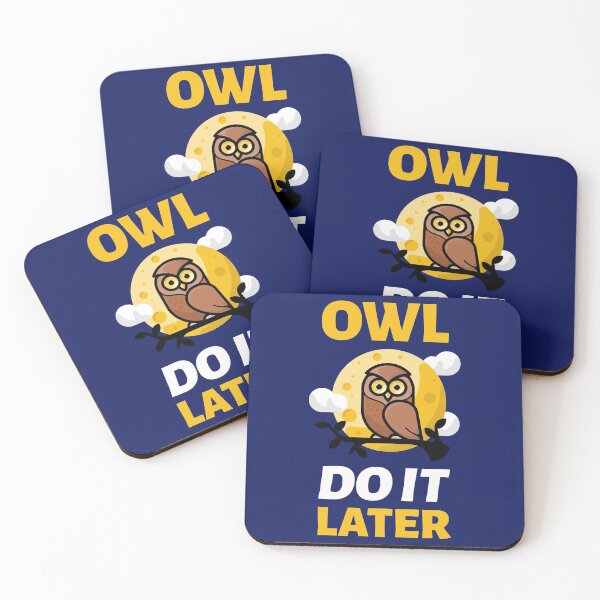 Item preview, Owl do it later designed and sold by Pinu005.