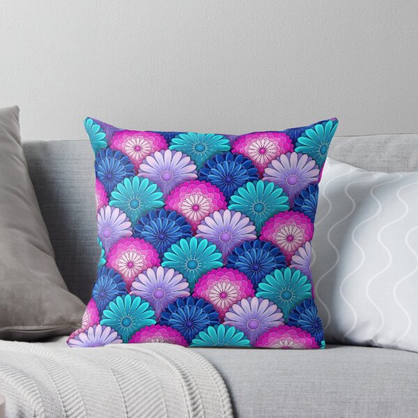 Item preview, Flower Scales Pattern - Blue and Pink designed and sold by iKiska.