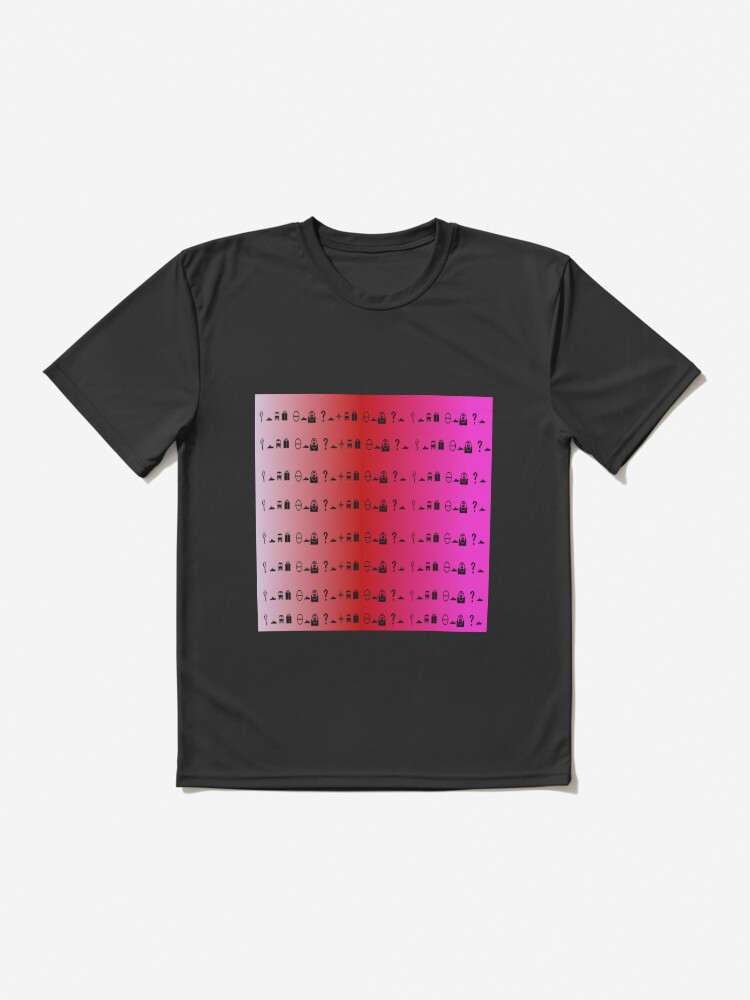 Alternate view of Print design with peach red purple and pink. Decode Active T-Shirt