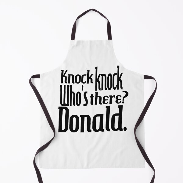 Item preview, Knock knock-who's there-Donald-name-funny-for him-black-white designed and sold by DrStickerManiac.