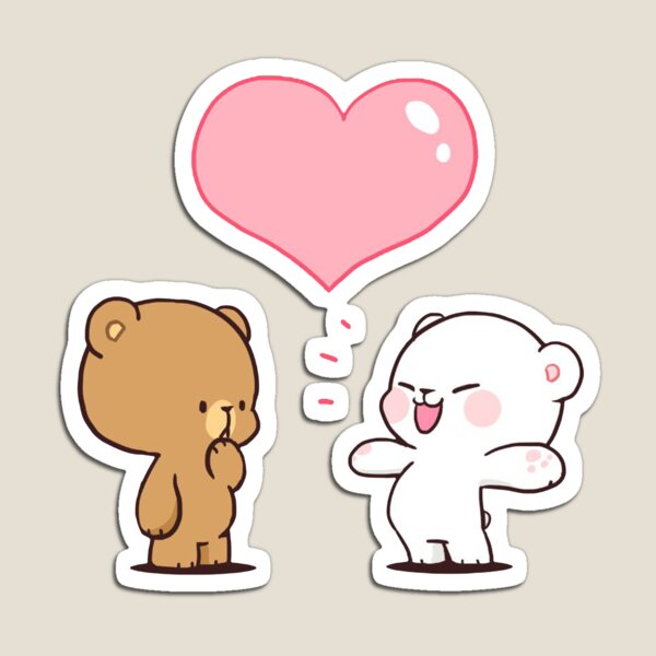 Cute Milk couple Magnet