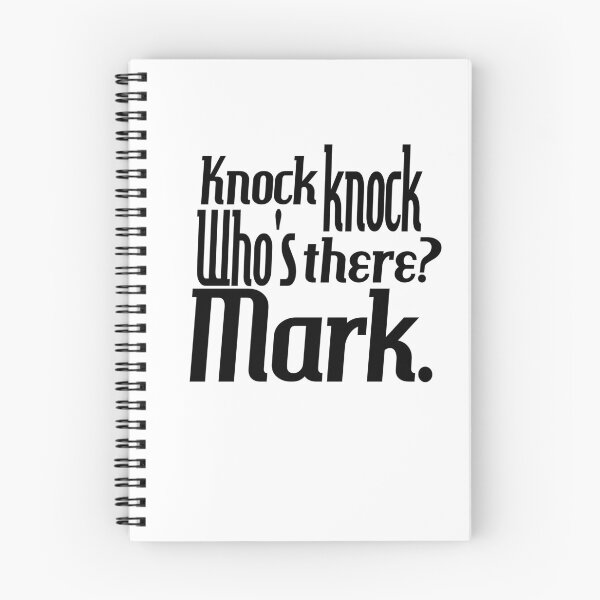 Item preview, Knock knock-who's there-Mark-name-funny-for him-black-white designed and sold by DrStickerManiac.