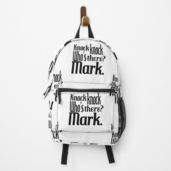 Item preview, Knock knock-who's there-Mark-name-funny-for him-black-white designed and sold by DrStickerManiac.