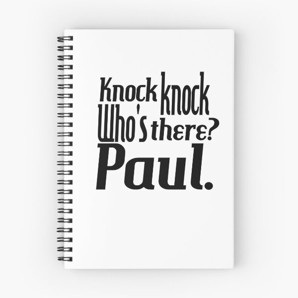Item preview, Knock knock-who's there-Paul-name-funny-for him-black-white designed and sold by DrStickerManiac.