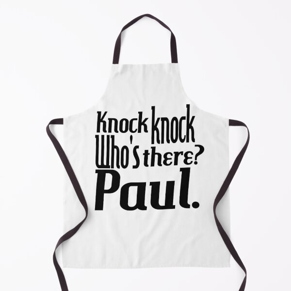 Item preview, Knock knock-who's there-Paul-name-funny-for him-black-white designed and sold by DrStickerManiac.