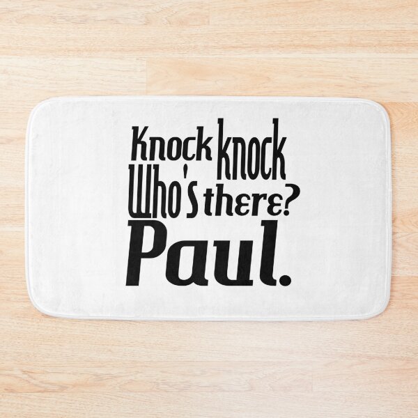 Item preview, Knock knock-who's there-Paul-name-funny-for him-black-white designed and sold by DrStickerManiac.
