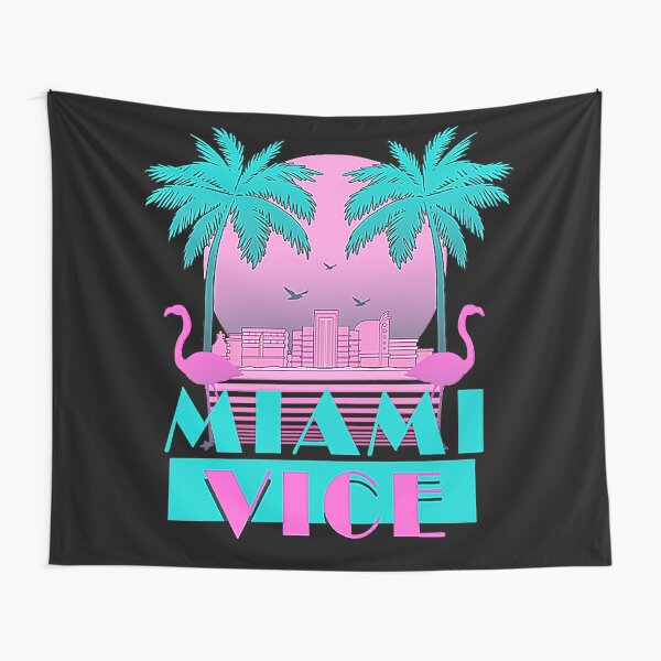 Miami Vice - Retro 80s Design Tapestry