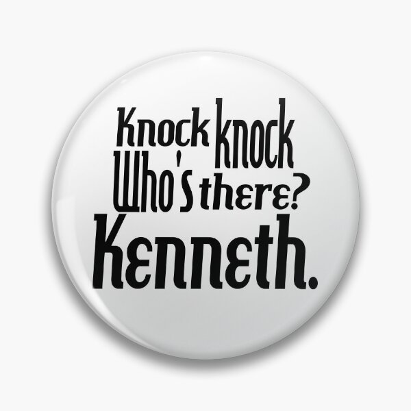 Item preview, Knock knock-who's there-Kenneth-name-funny-for him-black-white designed and sold by DrStickerManiac.