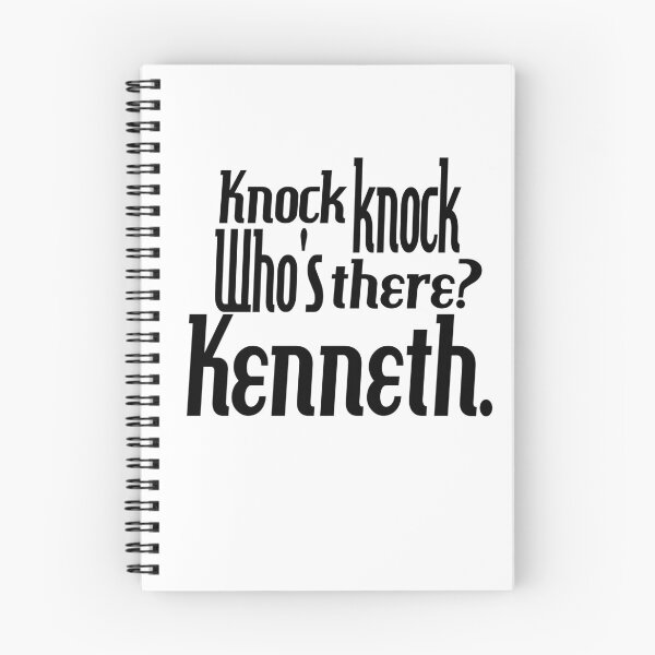 Item preview, Knock knock-who's there-Kenneth-name-funny-for him-black-white designed and sold by DrStickerManiac.