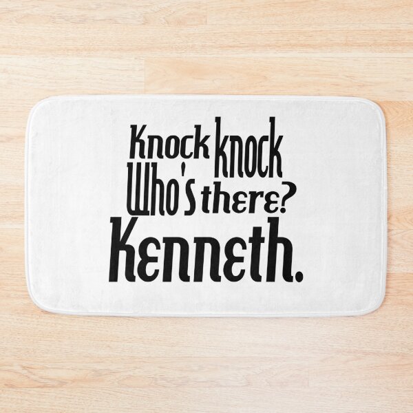 Item preview, Knock knock-who's there-Kenneth-name-funny-for him-black-white designed and sold by DrStickerManiac.