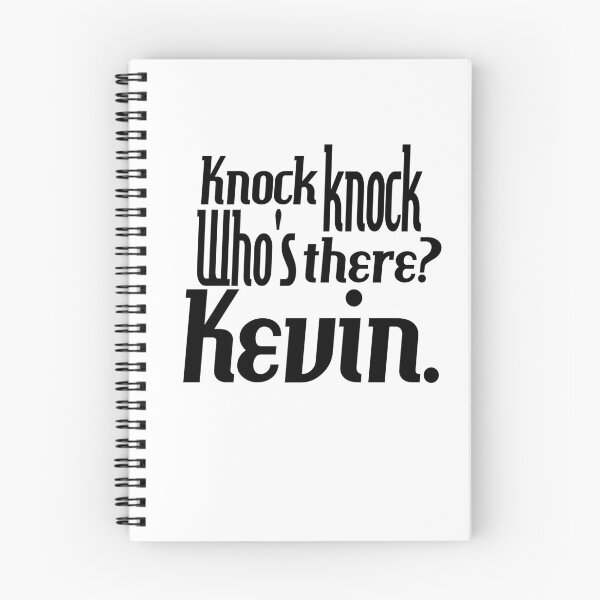 Item preview, Knock knock-who's there-Kevin-name-funny-for him-black-white designed and sold by DrStickerManiac.