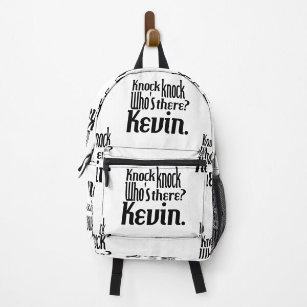 Item preview, Knock knock-who's there-Kevin-name-funny-for him-black-white designed and sold by DrStickerManiac.