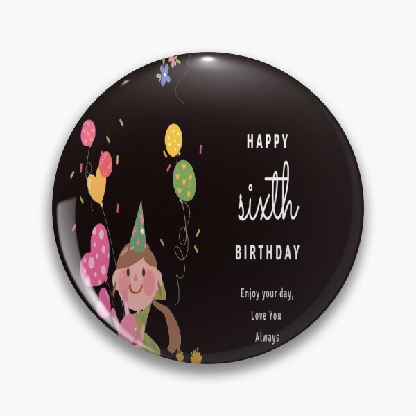 Item preview, Happy 6th birthday designed and sold by julset.