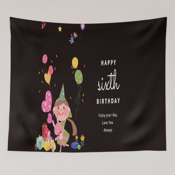 Item preview, Happy 6th birthday designed and sold by julset.