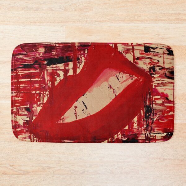 Item preview, Rock N Roll Lips Clenching Teeth Abstract Graffiti designed and sold by concettaellis.