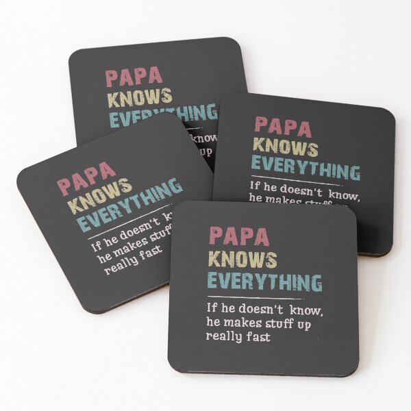 Item preview, Papa knows everything if he doesnt know he make stuff up really fast funny gift for grandpa, grandfather designed and sold by Risa51.