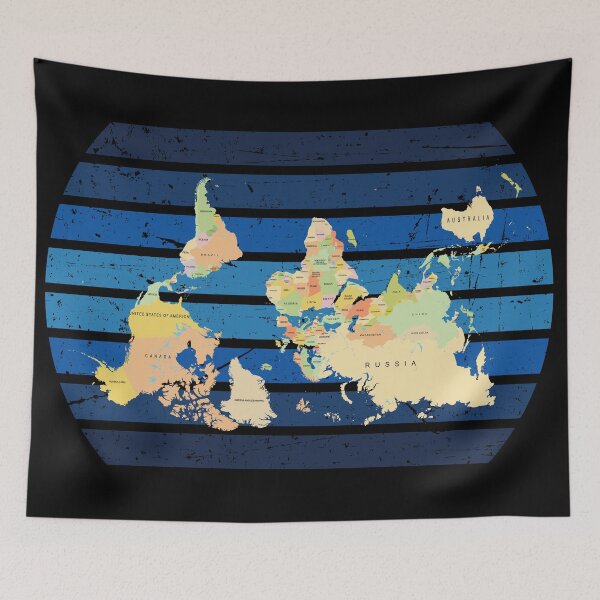 Item preview, upside down world map designed and sold by samah82.