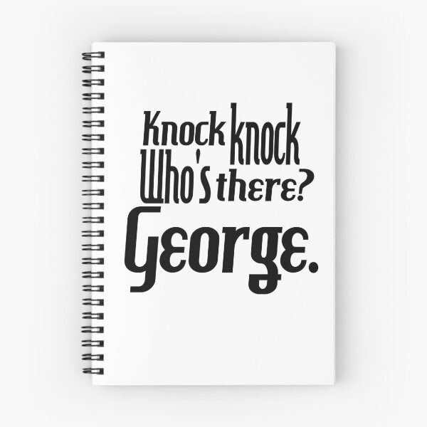 Item preview, Knock knock-who's there-George-name-funny-for him-black-white designed and sold by DrStickerManiac.