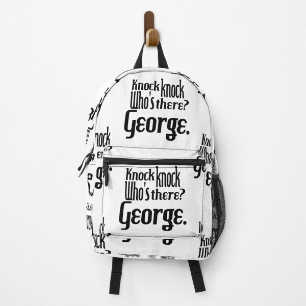 Item preview, Knock knock-who's there-George-name-funny-for him-black-white designed and sold by DrStickerManiac.