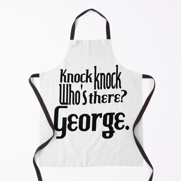 Item preview, Knock knock-who's there-George-name-funny-for him-black-white designed and sold by DrStickerManiac.