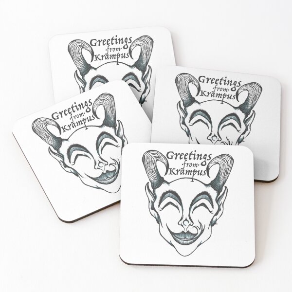 Item preview, Black and White Krampus - Greetings from Krampus designed and sold by The White Bat.