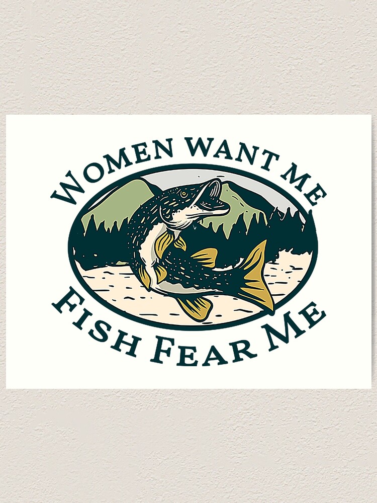 Women Love Me Fish Fear Me Men Fisher Vintage Funny Fishing Tote Bag