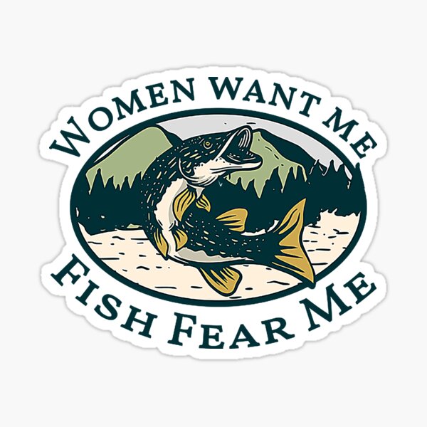 Fish Fear Me Skull Fishing Funny Car Bumper Window Vinyl Sticker