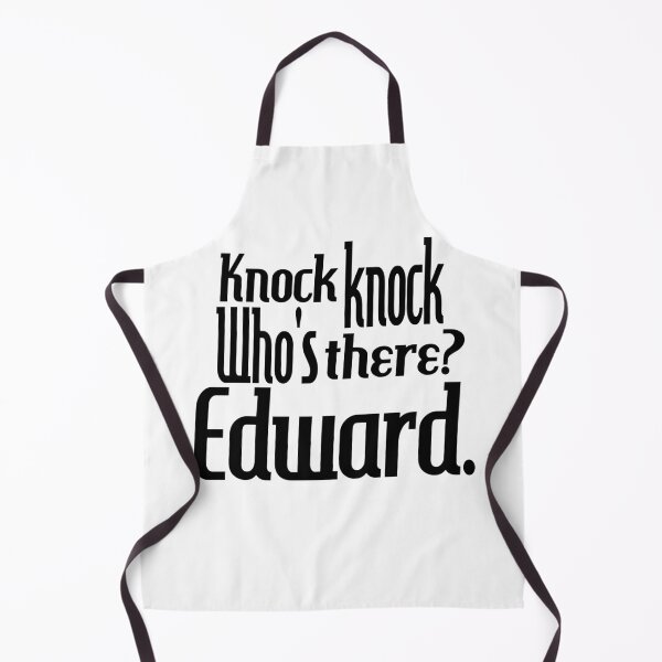 Item preview, Knock knock-who's there-Edward-name-funny-for him-black-white designed and sold by DrStickerManiac.