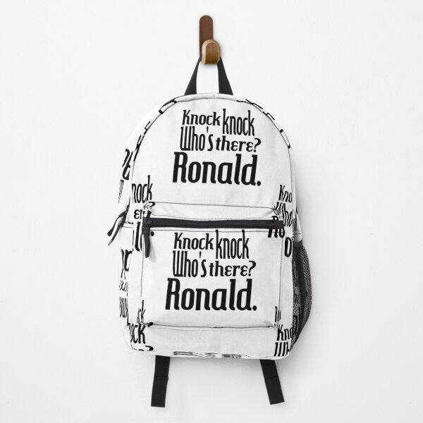 Item preview, Knock knock-who's there-Ronald-name-funny-for him-black-white designed and sold by DrStickerManiac.