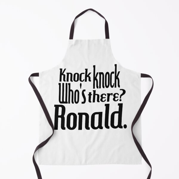 Item preview, Knock knock-who's there-Ronald-name-funny-for him-black-white designed and sold by DrStickerManiac.