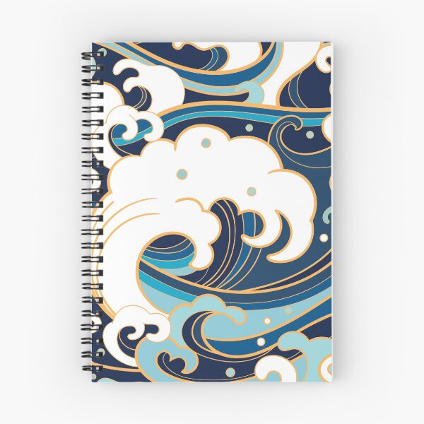 Item preview, Waves Sea Ocean Blue Drawing designed and sold by Artcraft-Ink.