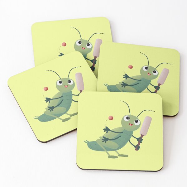 Item preview, Cute green cricket insect cartoon illustration designed and sold by FrogFactory.