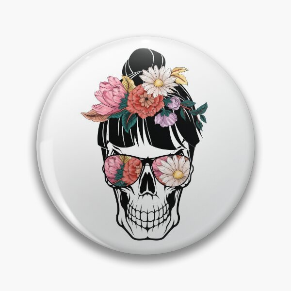 Item preview,  Skull Mom Life - Floral and Sunglasses 002 designed and sold by Gymmer-Life.