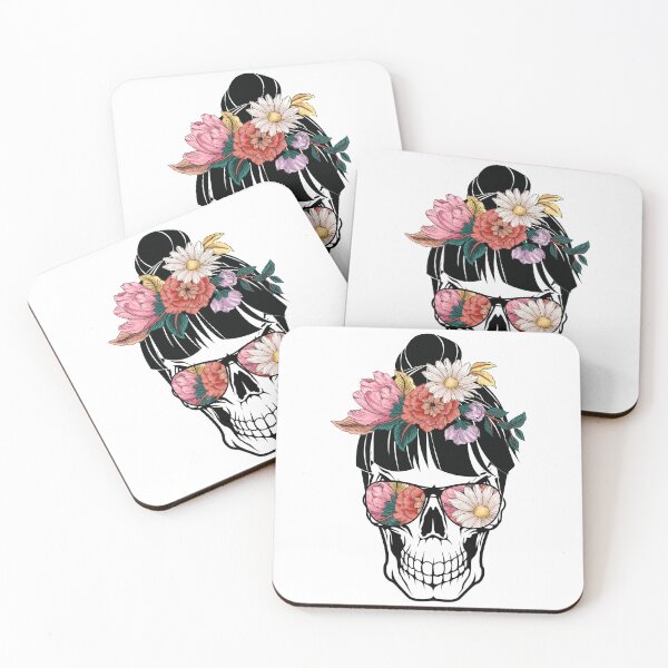 Item preview,  Skull Mom Life - Floral and Sunglasses 002 designed and sold by Gymmer-Life.
