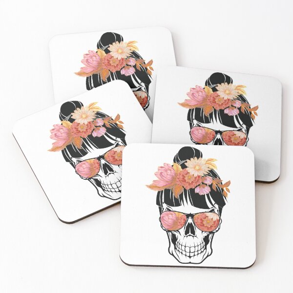 Item preview,  Skull Mom Life - Floral and Sunglasses 001 designed and sold by Gymmer-Life.