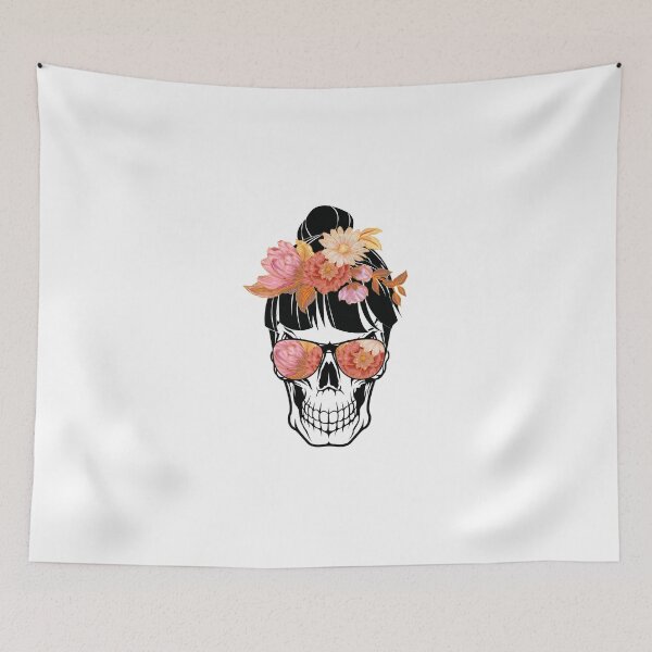 Item preview,  Skull Mom Life - Floral and Sunglasses 001 designed and sold by Gymmer-Life.
