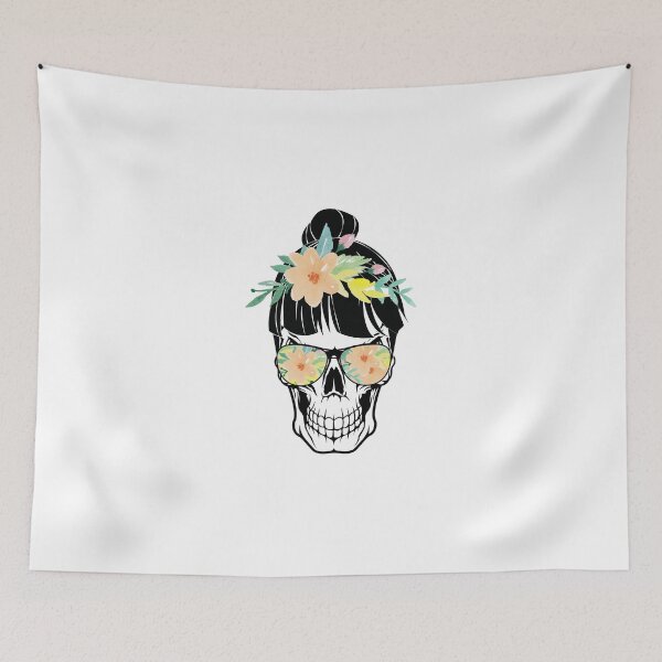 Item preview,  Skull Mom Life - Floral and Sunglasses 003 designed and sold by Gymmer-Life.