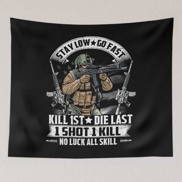 Item preview, 1 SHOT 1 KILL NO LUCK ALL KILL designed and sold by RockyMante.