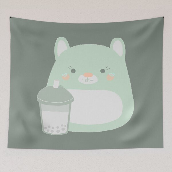 Item preview, Mochi Bunny with Boba designed and sold by aaalou.