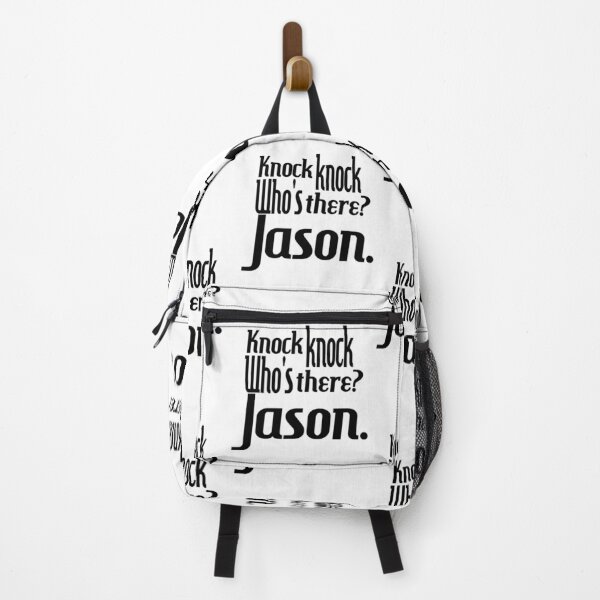 Item preview, Knock knock-who's there-Jason-name-funny-for him-black-white designed and sold by DrStickerManiac.