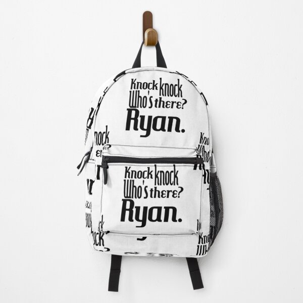Item preview, Knock knock-who's there-Ryan-name-funny-for him-black-white designed and sold by DrStickerManiac.