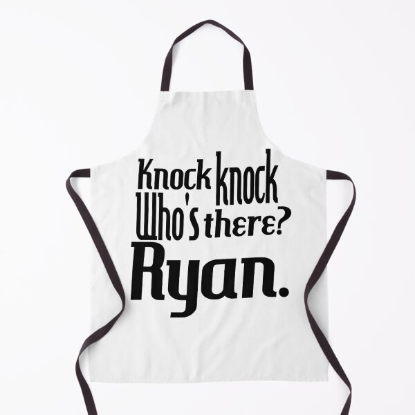 Item preview, Knock knock-who's there-Ryan-name-funny-for him-black-white designed and sold by DrStickerManiac.