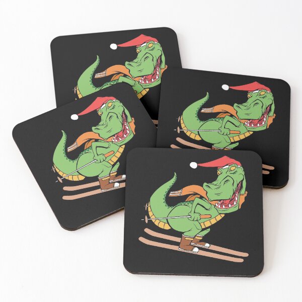 Item preview, T-Rex Dinosaur Skiing designed and sold by OnepixArt.