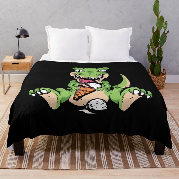 Item preview, T-Rex Dinosaur Eating Ice Cream designed and sold by OnepixArt.